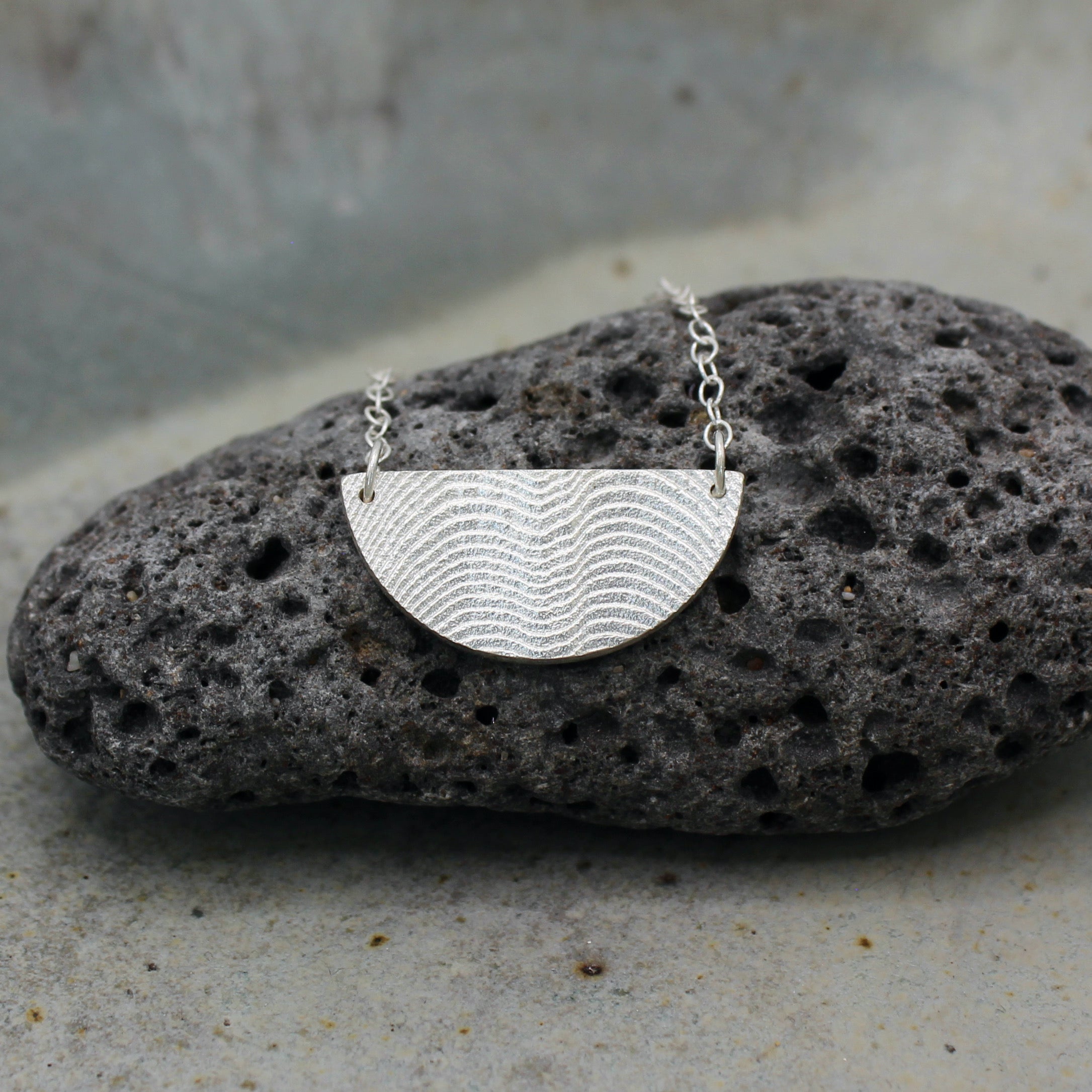 Half Moon Necklace - Silver