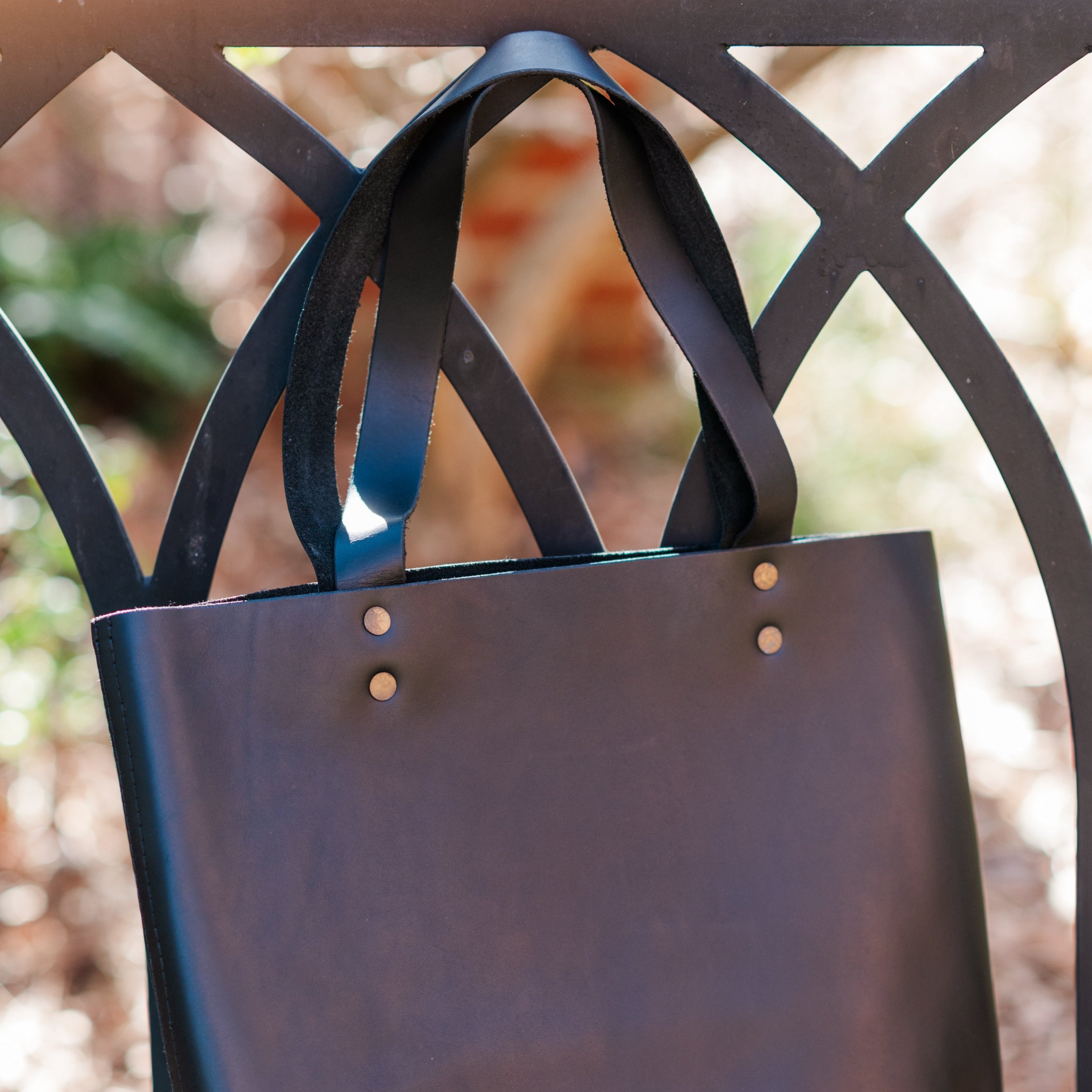 Black Classic Leather Tote