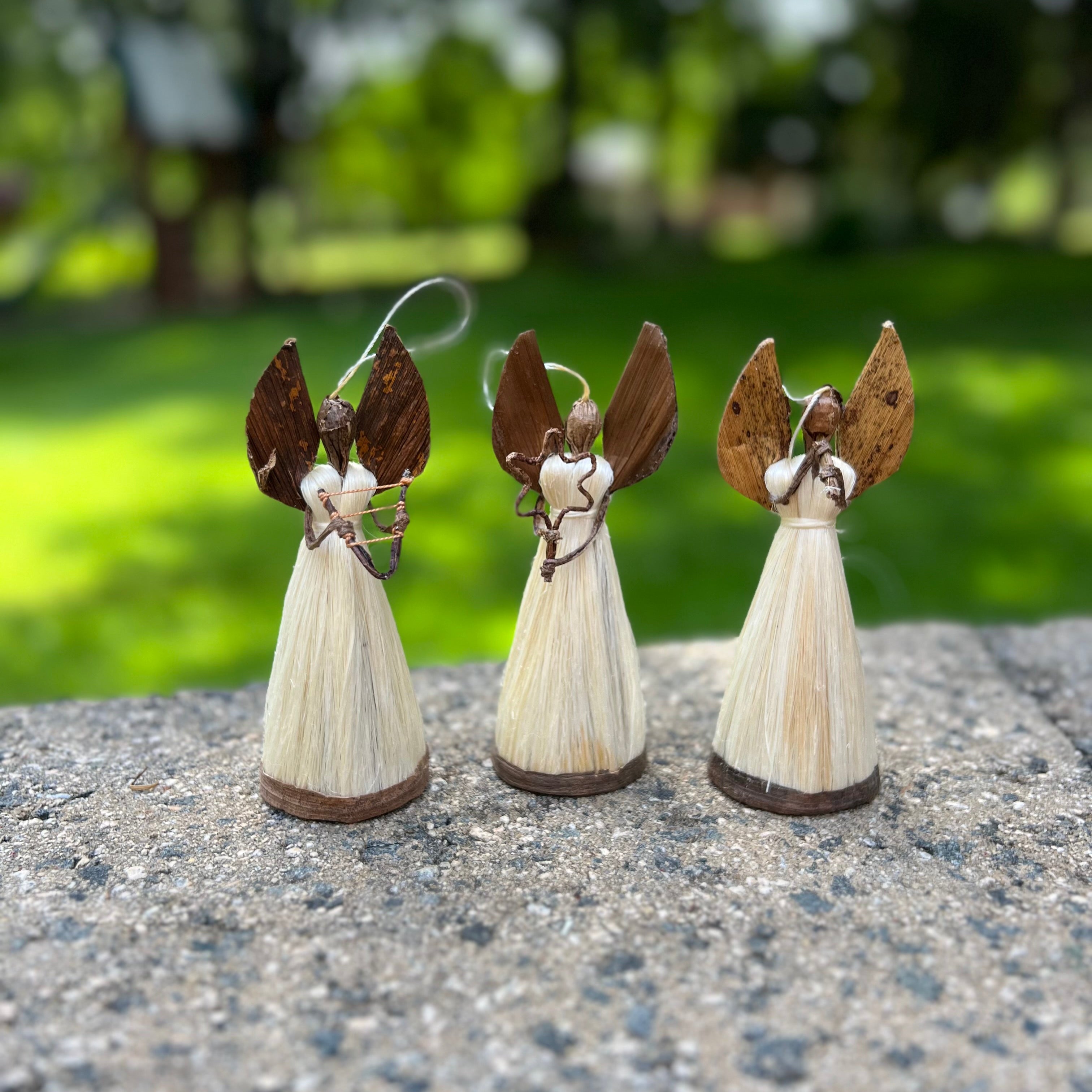 Banana Fiber Angel Ornaments