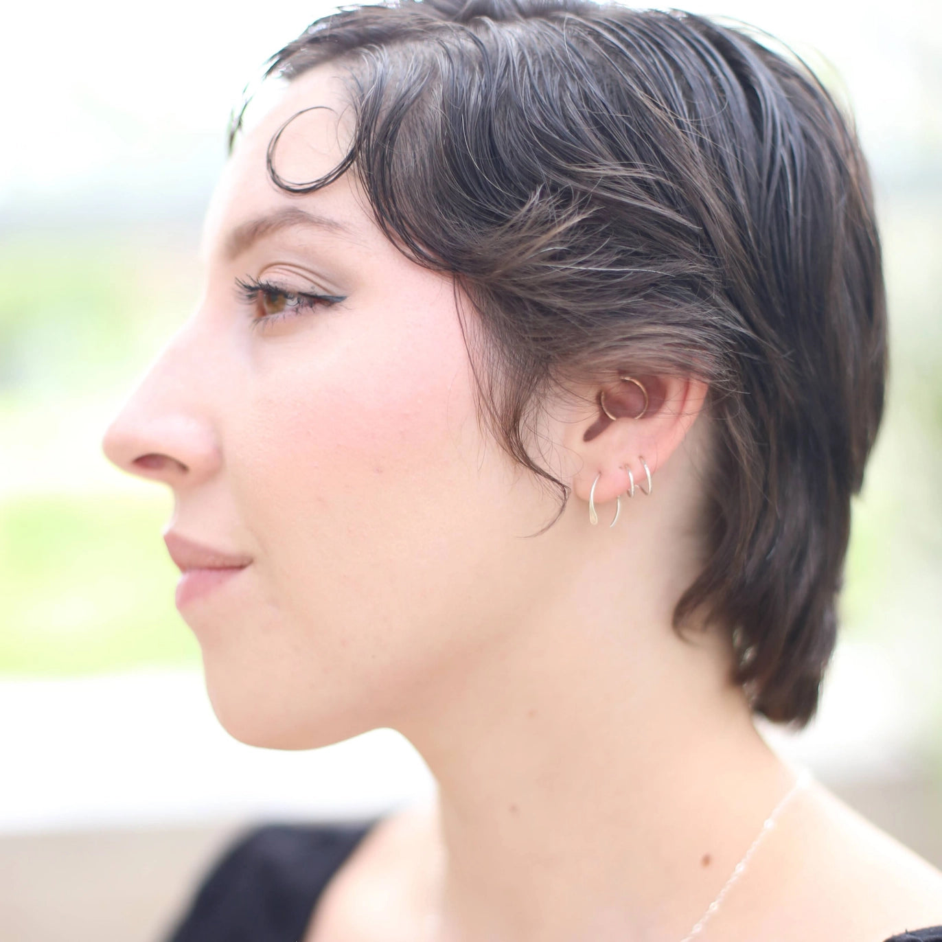 Journey of Hope Huggie Earrings (Sterling Silver)