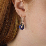 Peruvian Lapis Circle Earrings