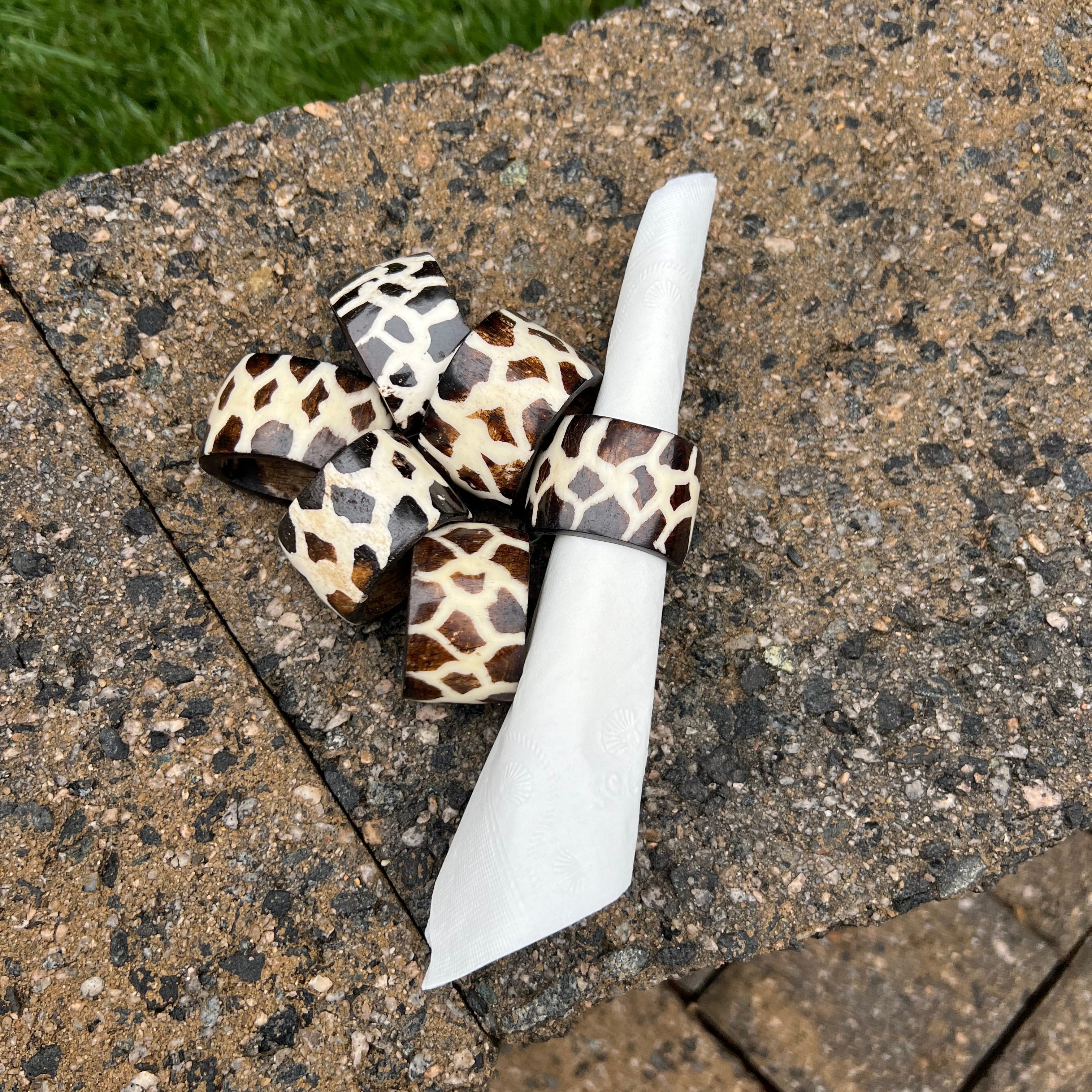 Bone Napkin Ring Set #1