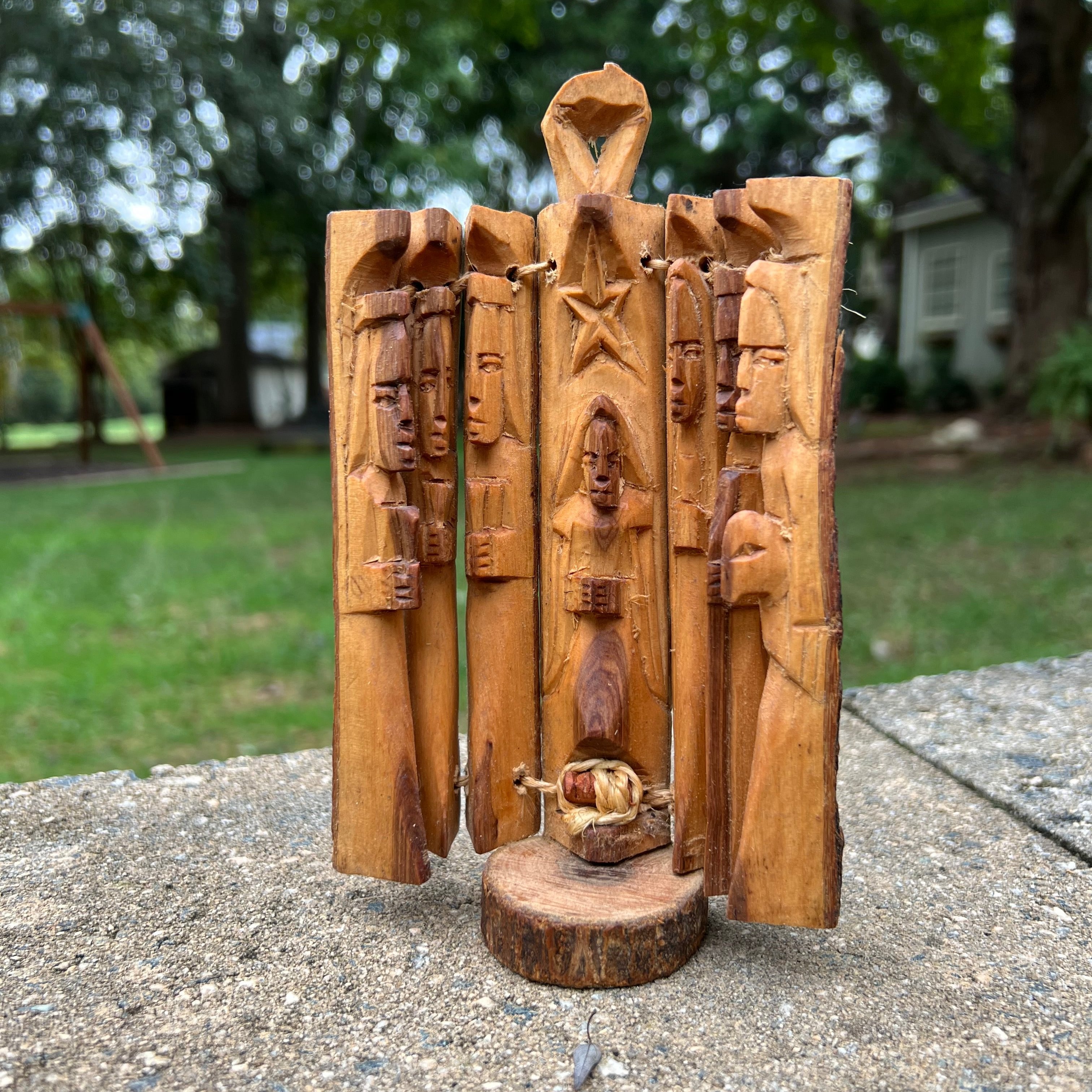 Wood Carved Nativity from Kenya