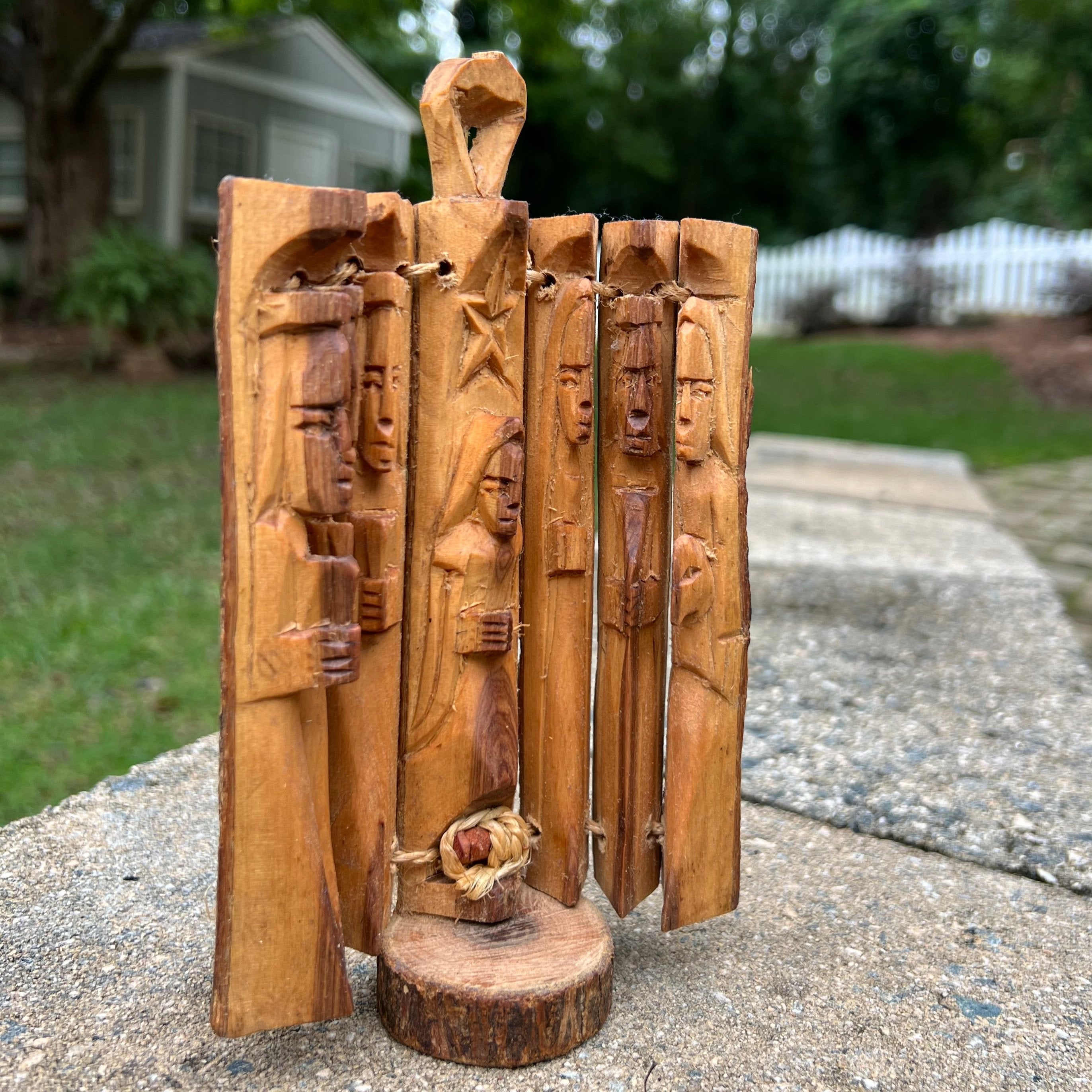 Wood Carved Nativity from Kenya