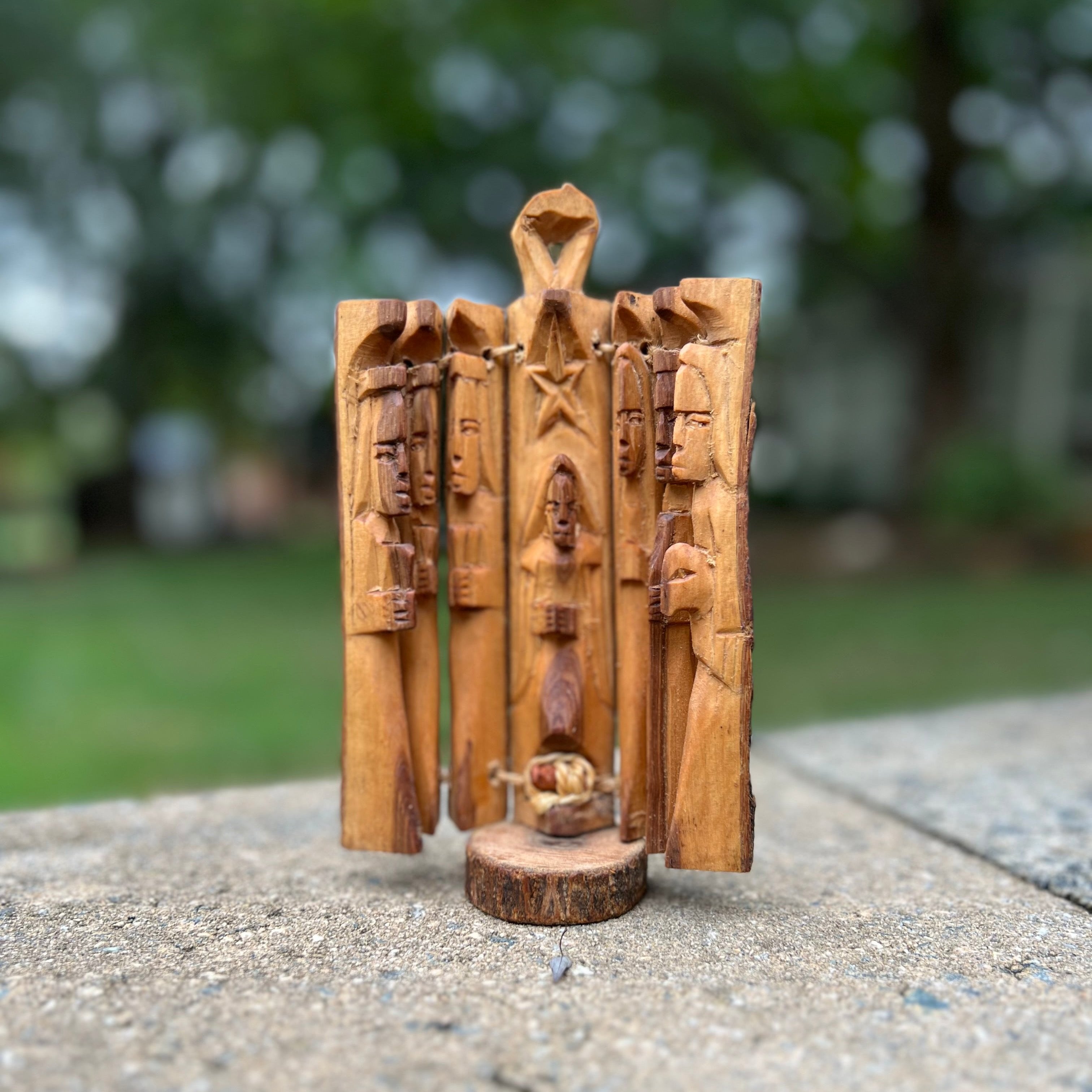 Wood Carved Nativity from Kenya