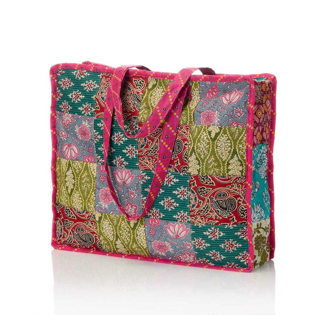 Upcycled Sari Patchwork Tote