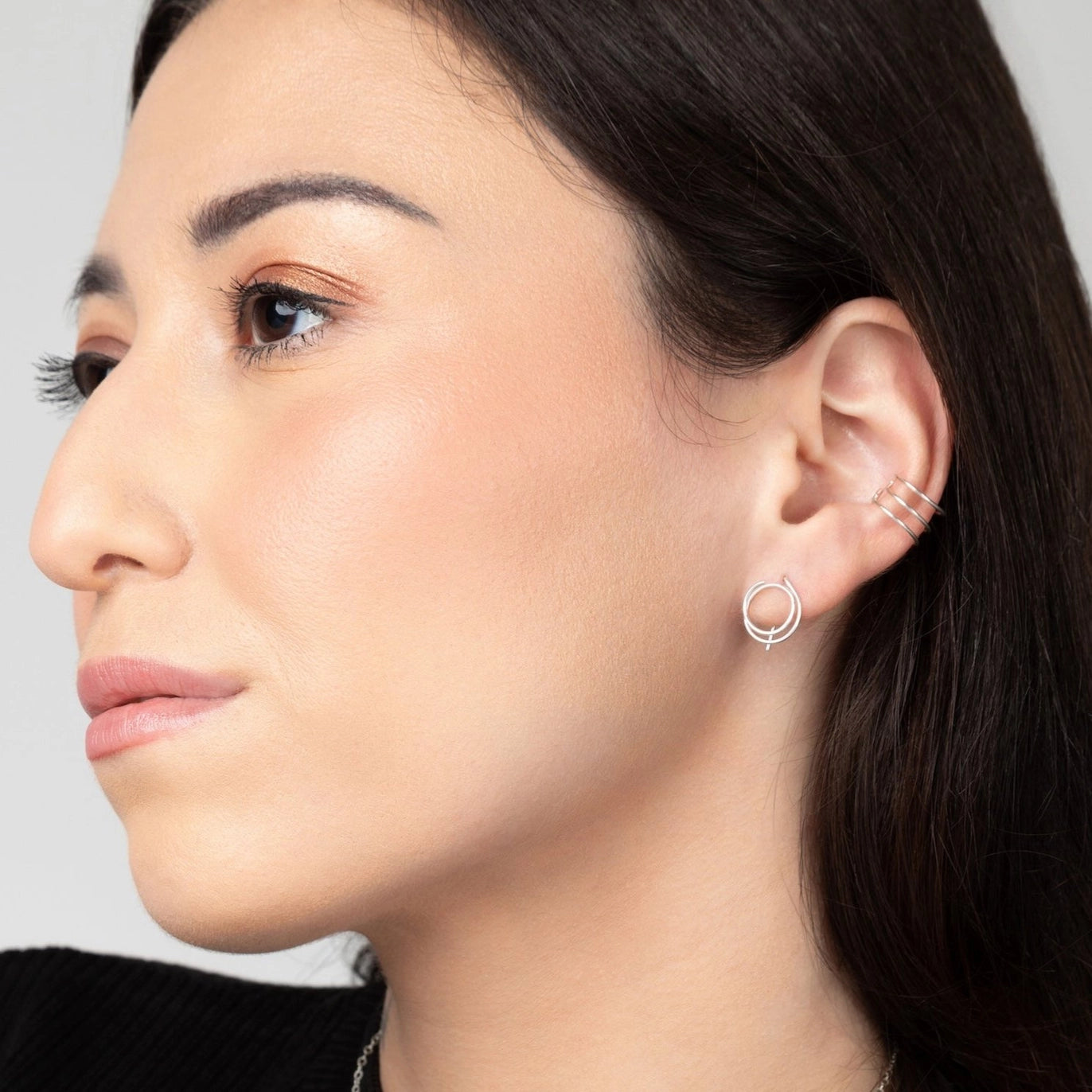 Zomi Open Circle Earrings (Sterling Silver)