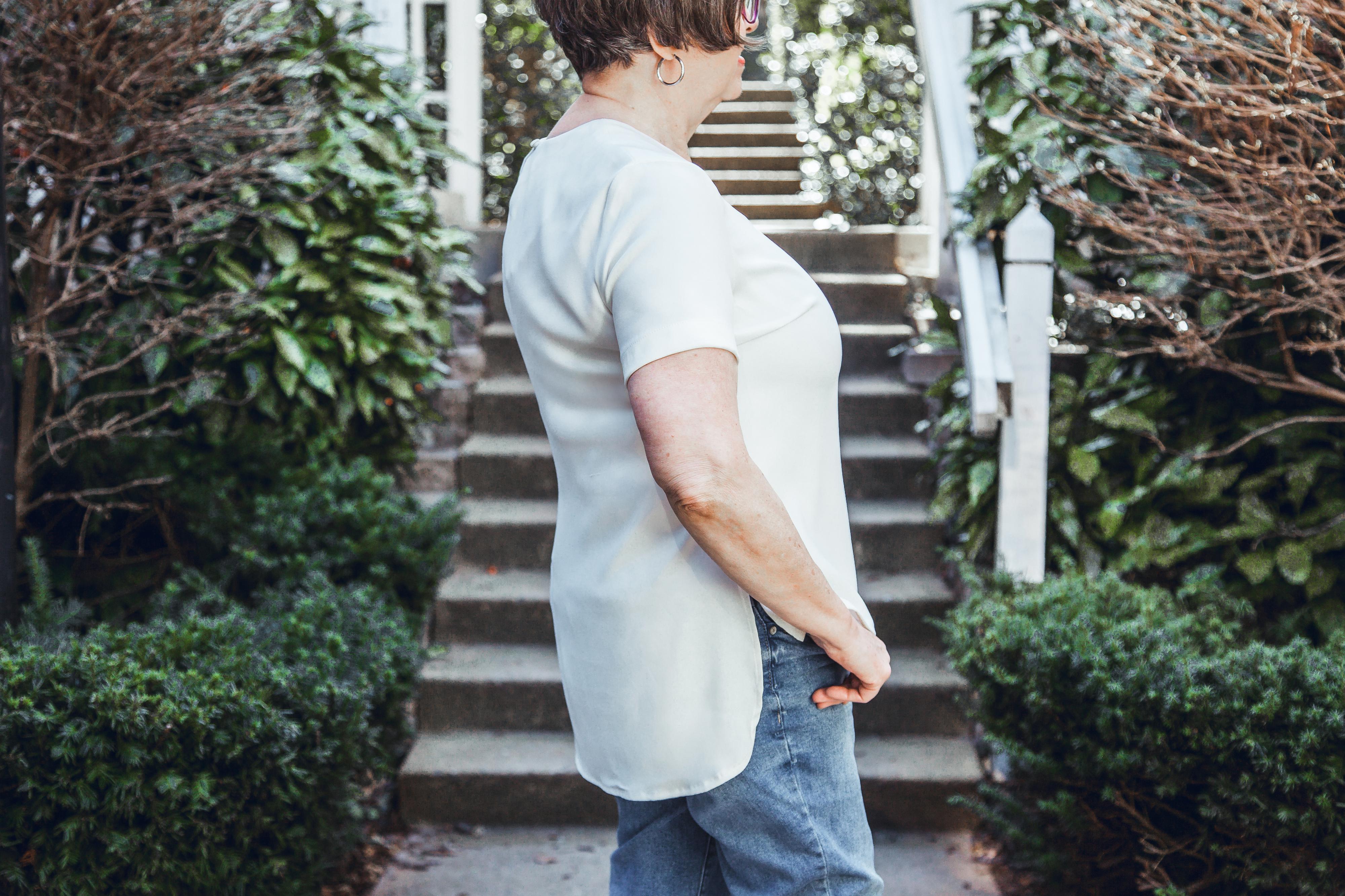 The Silky Tee, Beige