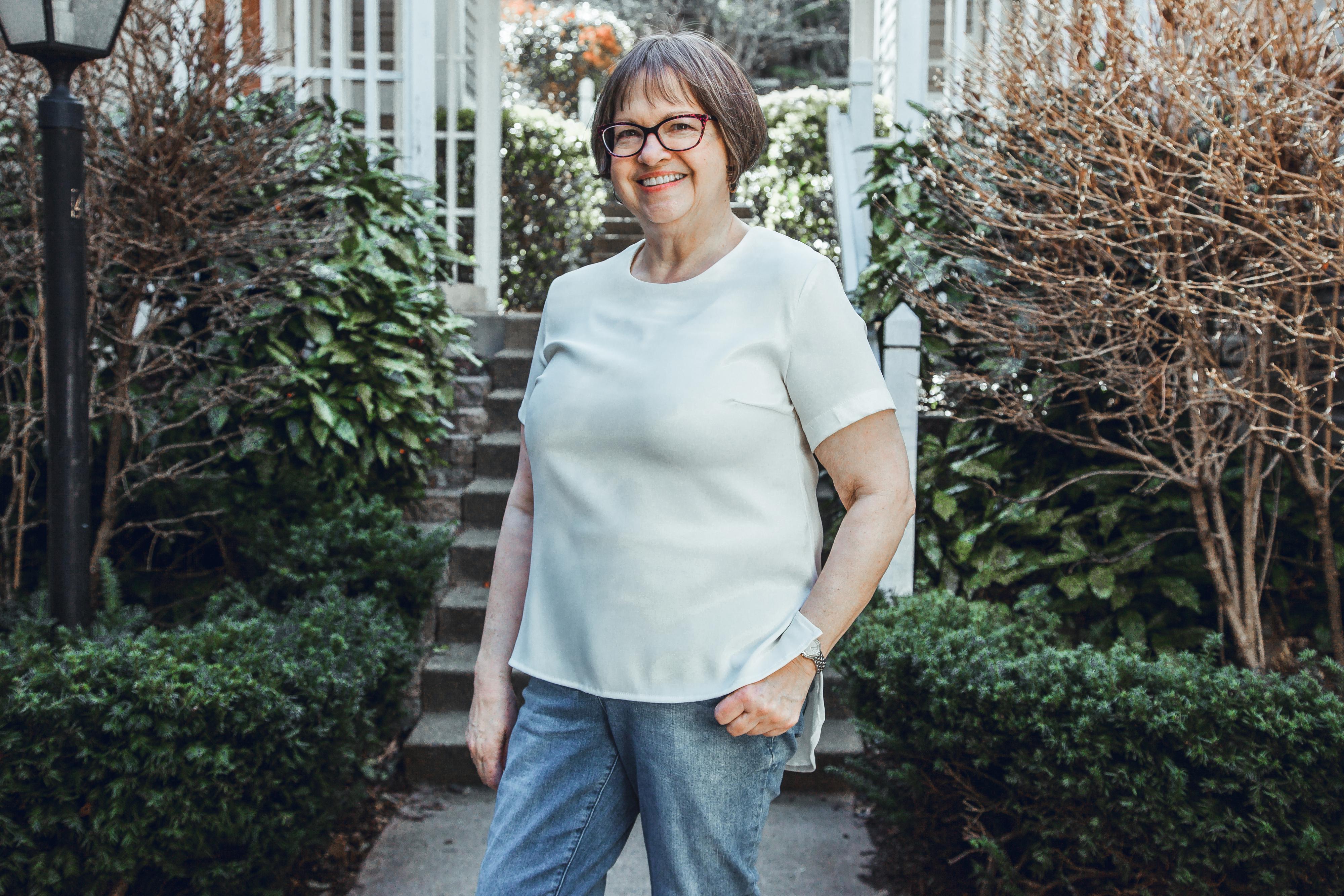 The Silky Tee, Beige