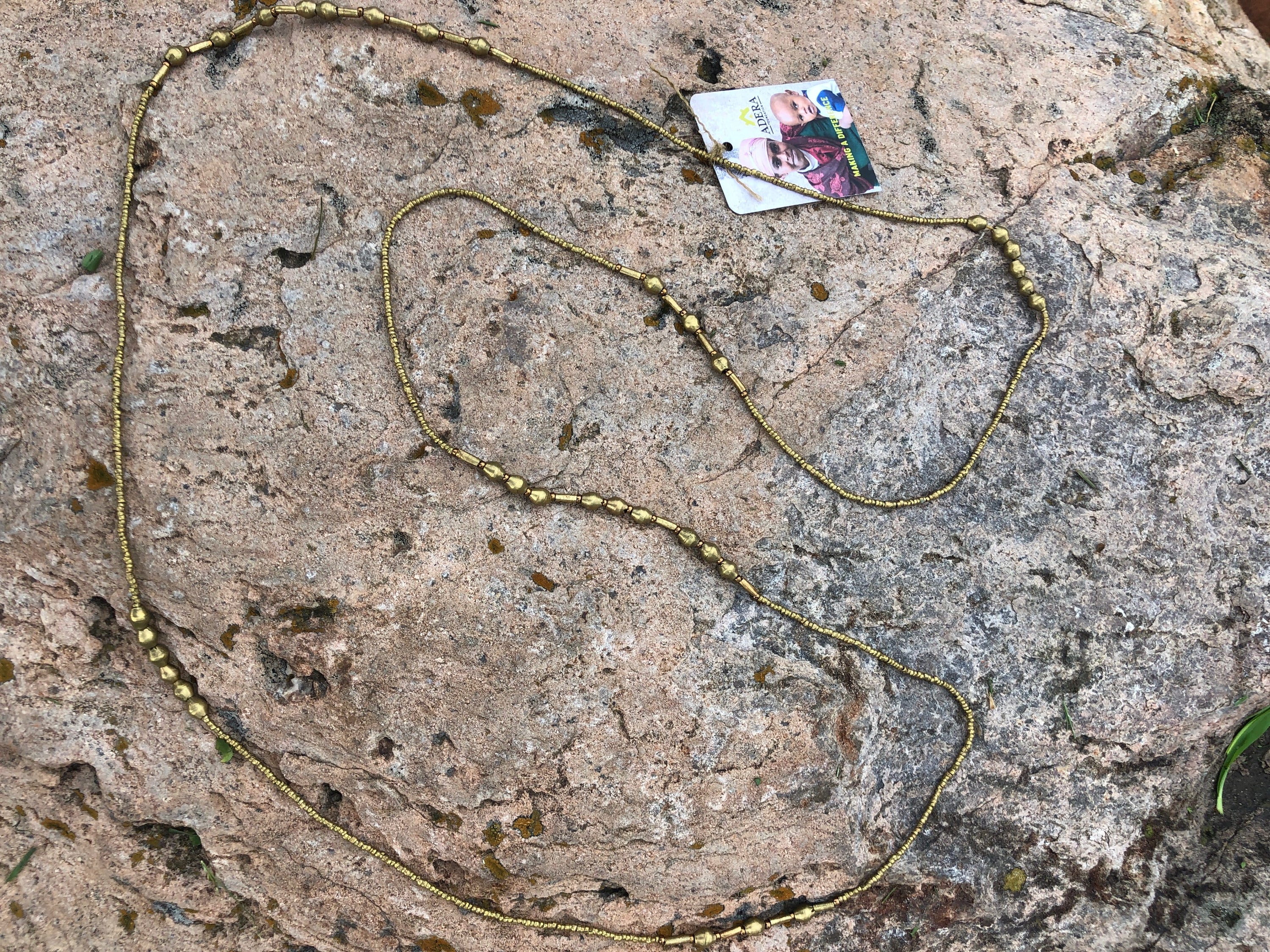 Long Single Strand Artillery Bead Necklace