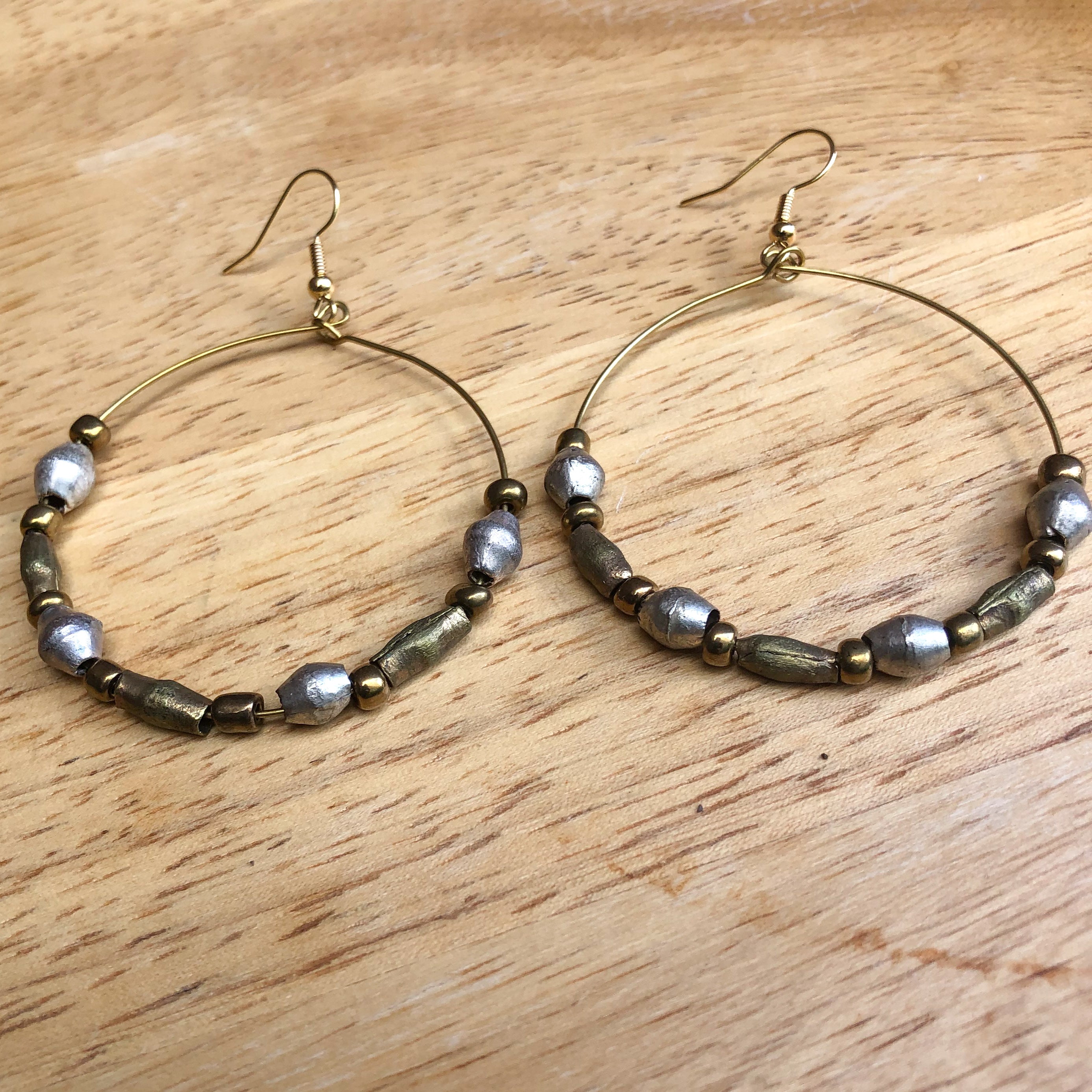 Hoop Earrings with Ammunition