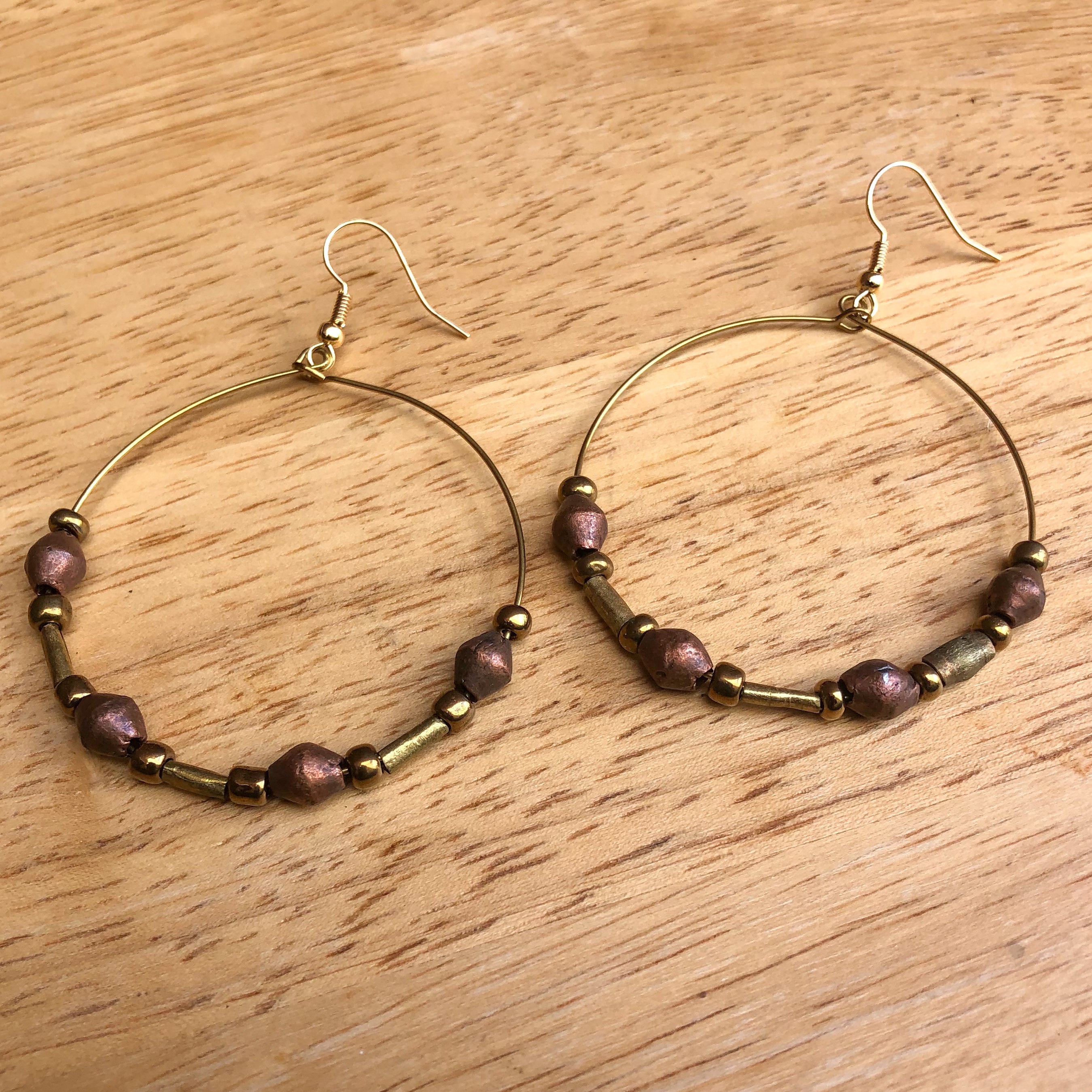Hoop Earrings with Ammunition