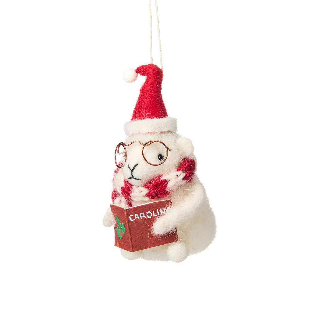 Caroling Fleece Navidad Ornament