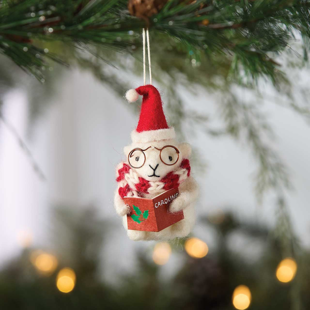 Caroling Fleece Navidad Ornament