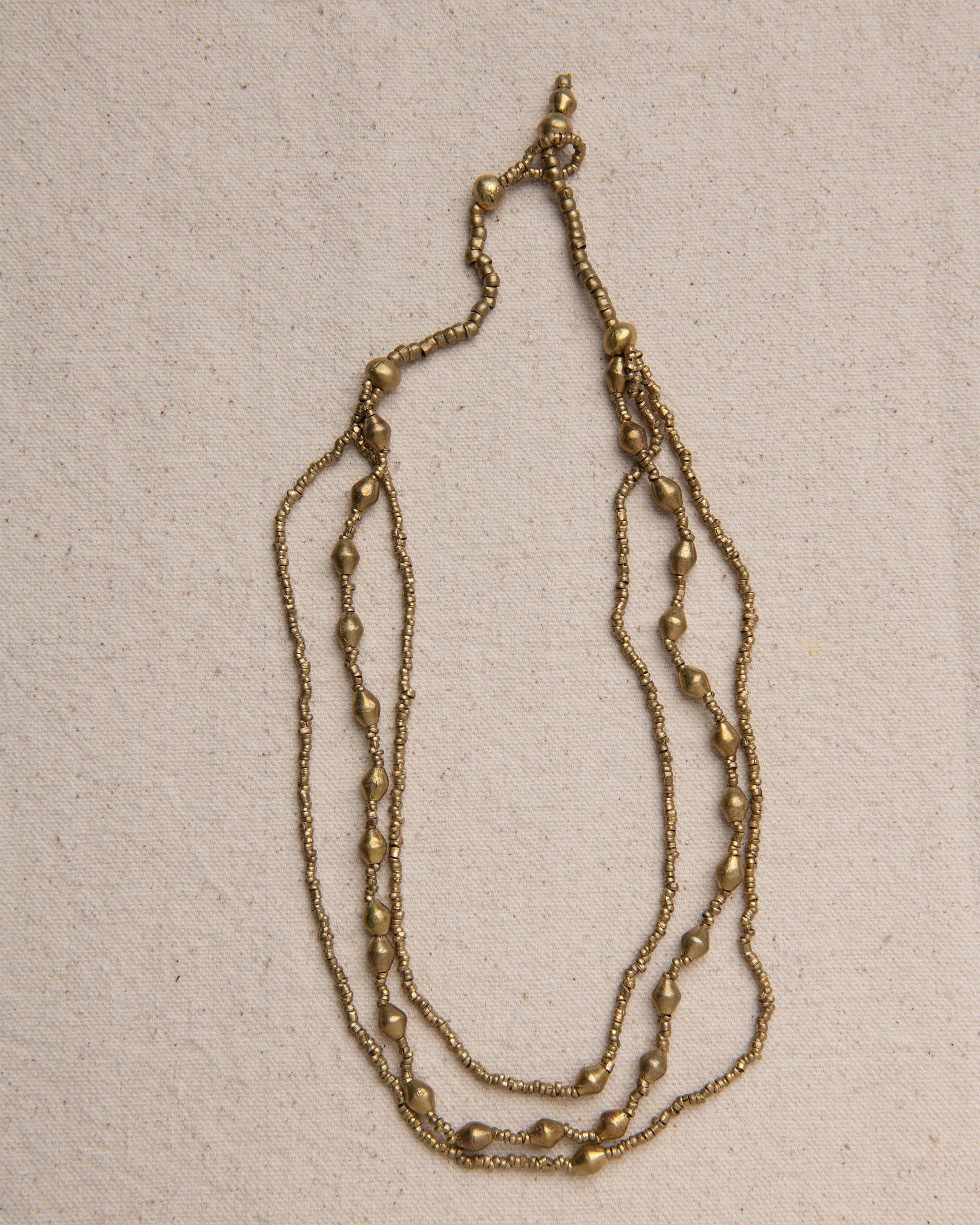 Kidus Three-Strand Artillery Bead Necklace