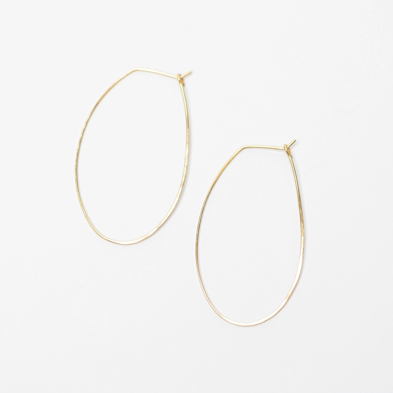 Azmera Hammered Hoop Earrings (14K Gold-Filled)