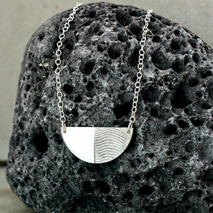 Half Moon Necklace - Silver