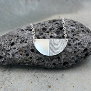 Half Moon Necklace - Silver