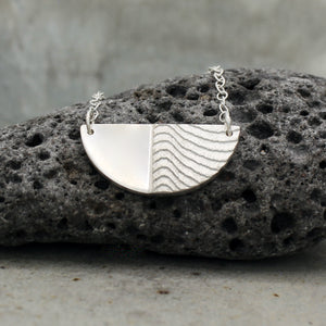 Half Moon Necklace - Silver