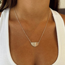 Load image into Gallery viewer, Half Moon Necklace - Silver
