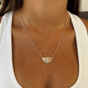 Half Moon Necklace - Silver