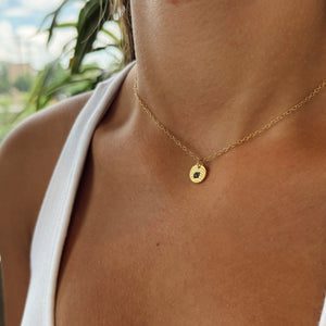 Tiny Adduna Necklace - Gold & Sea Glass