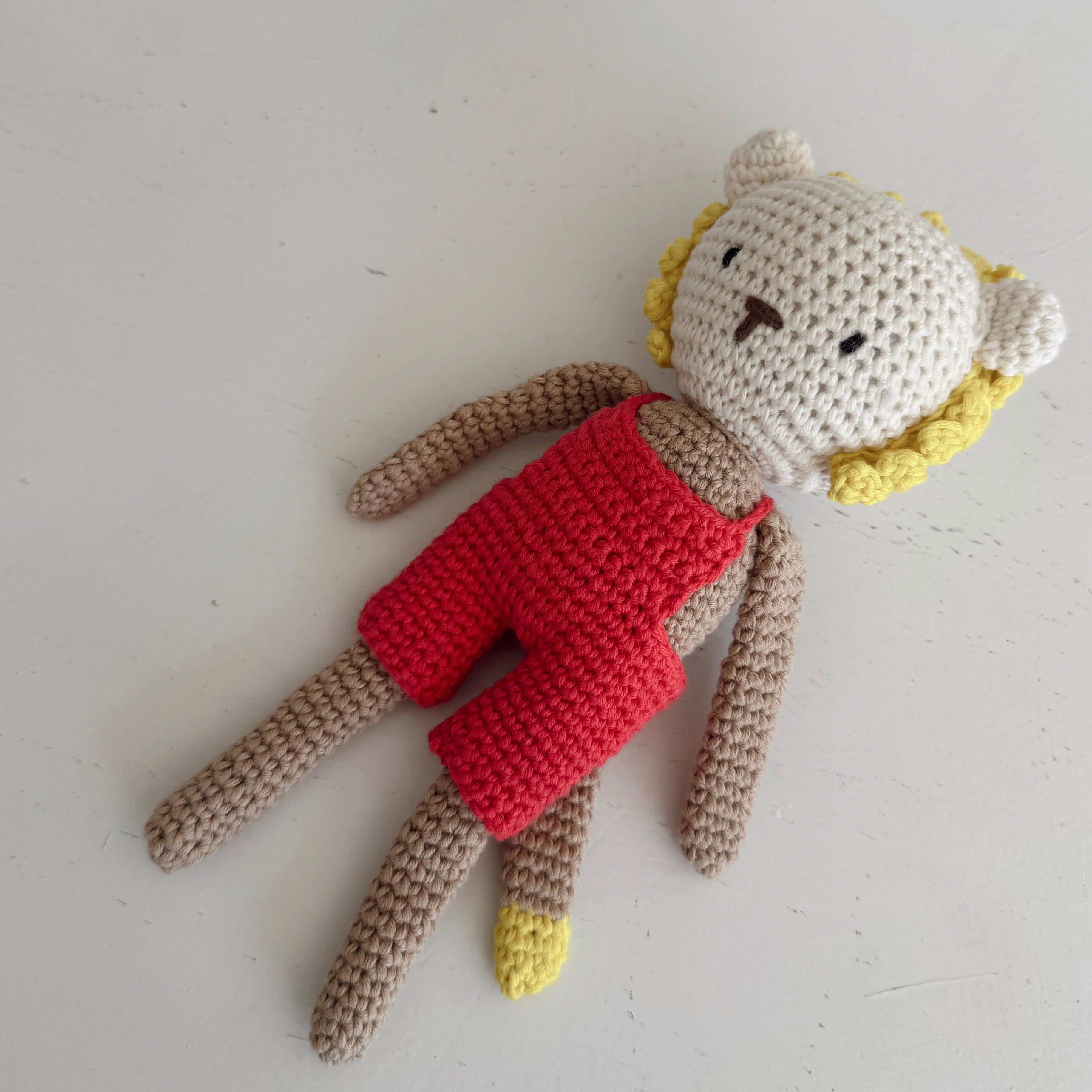 Crochet Animal Doll (Lion #7)