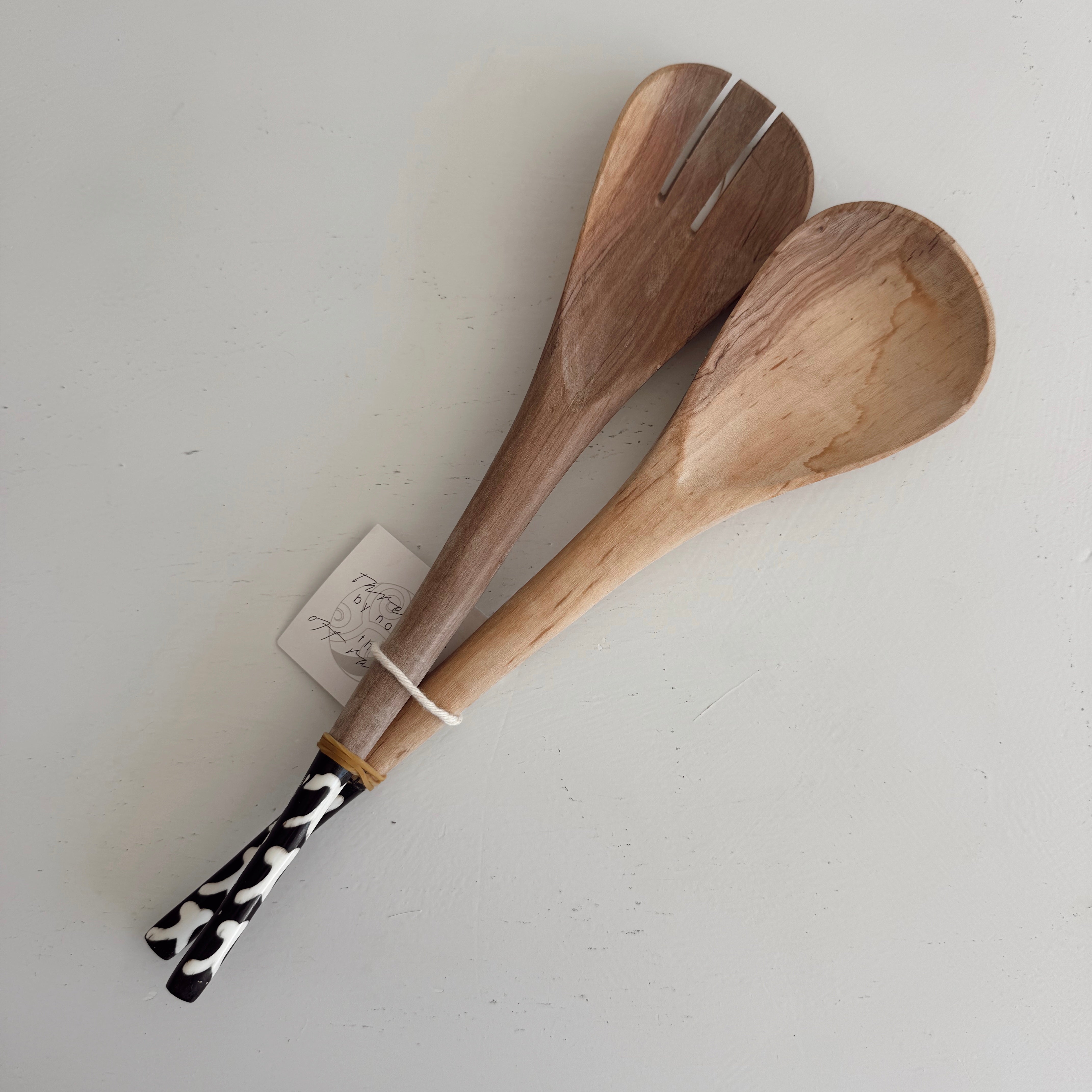 Wood and Bone Salad Servers #3