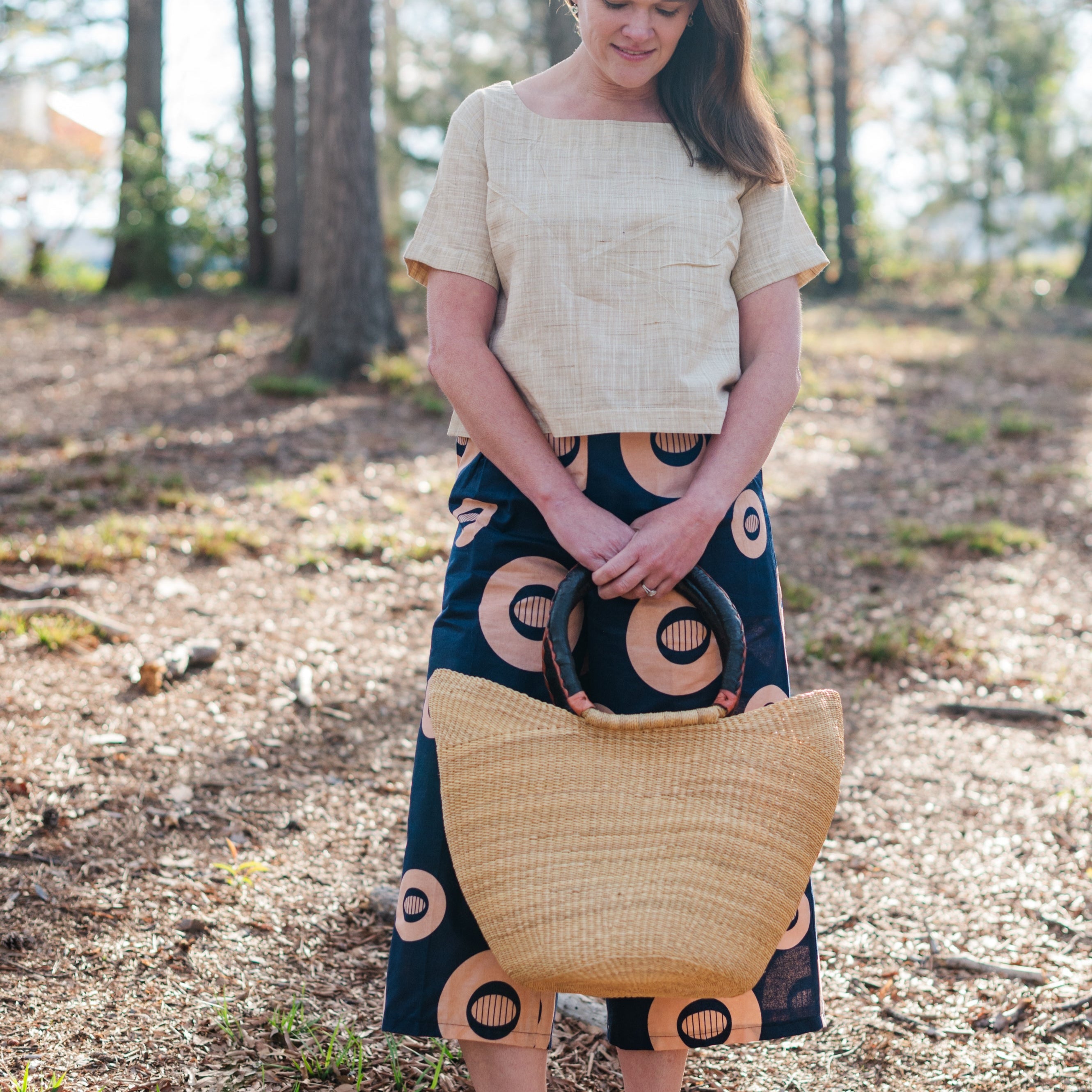Large Basket Weave Tote