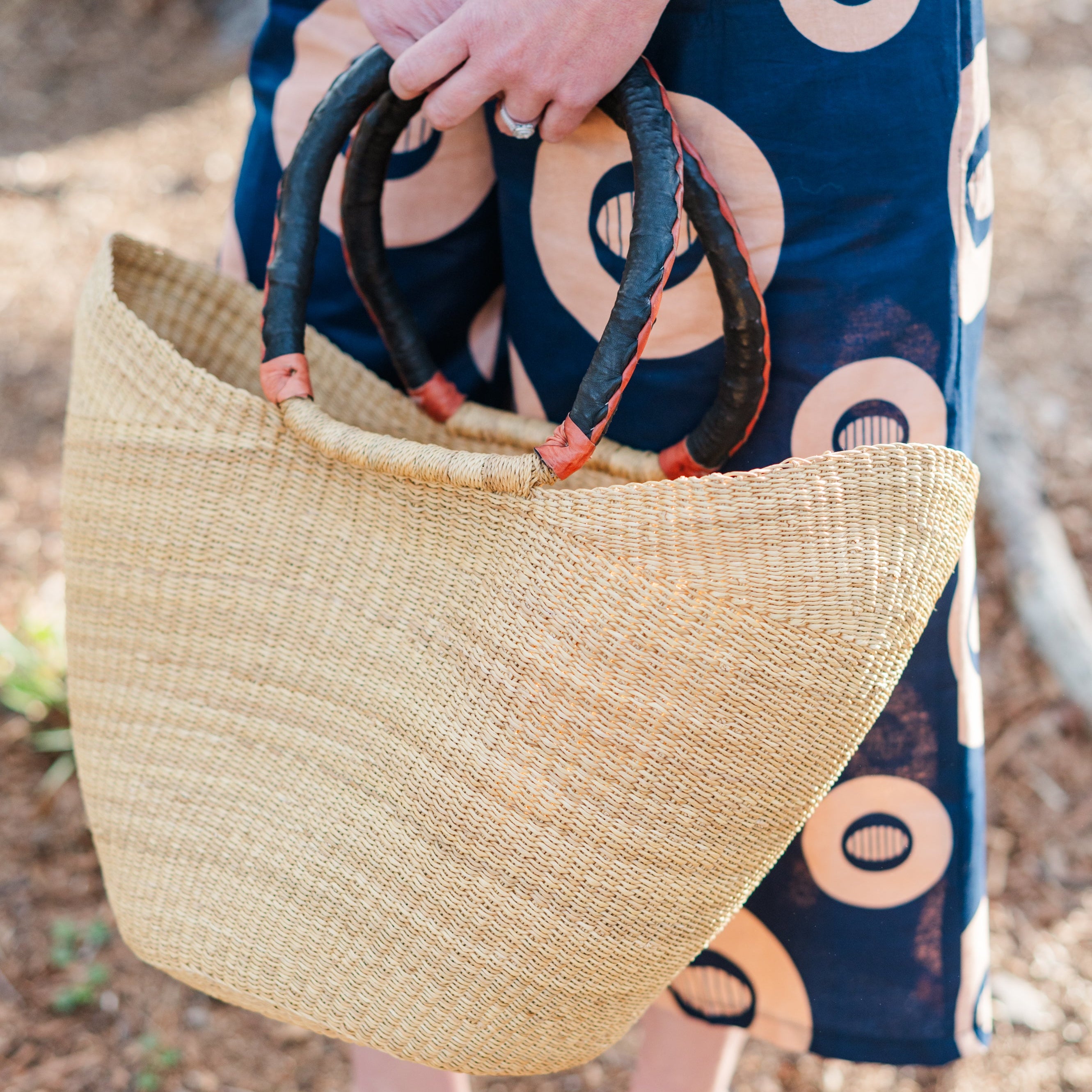 Large Basket Weave Tote