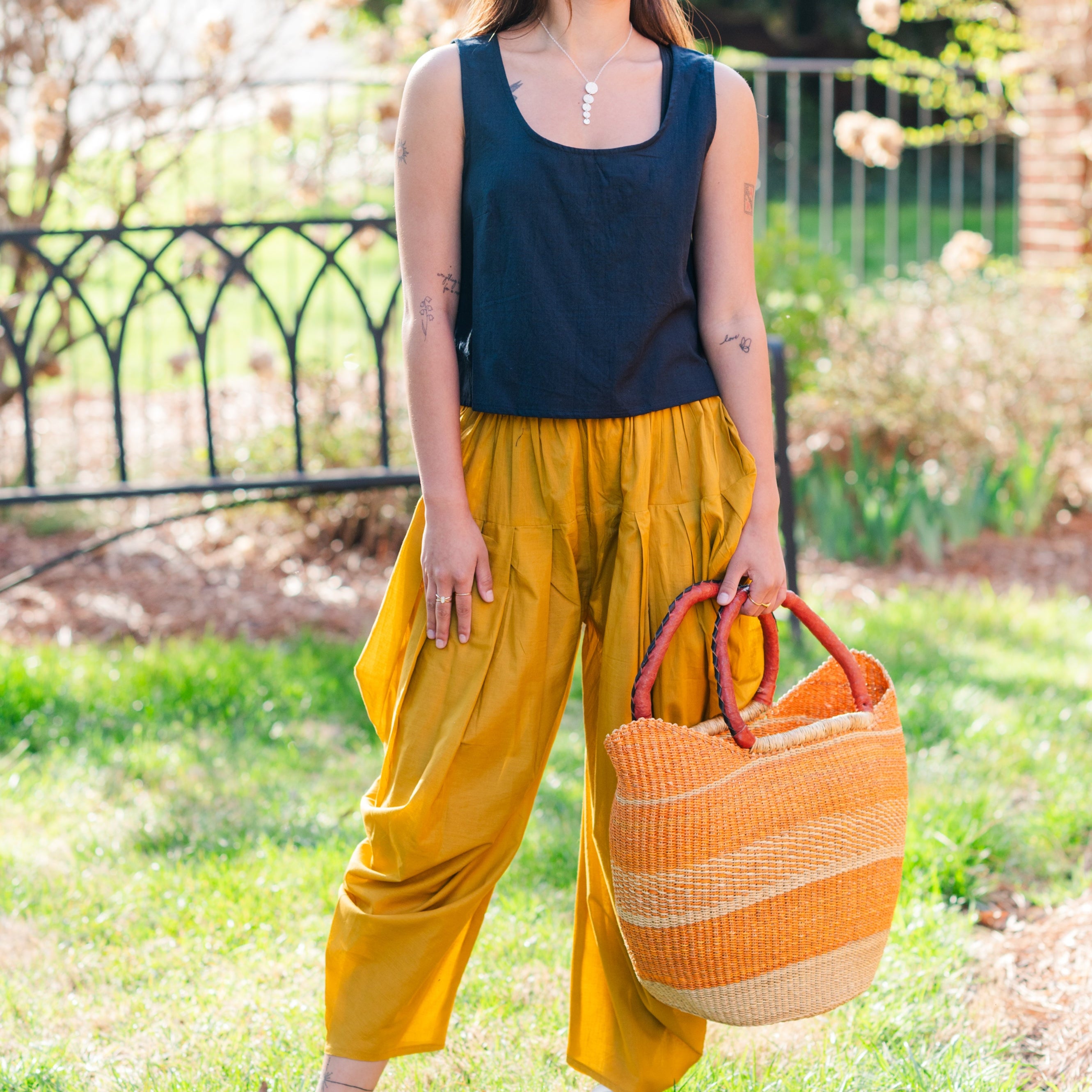 Large Basket Weave Tote