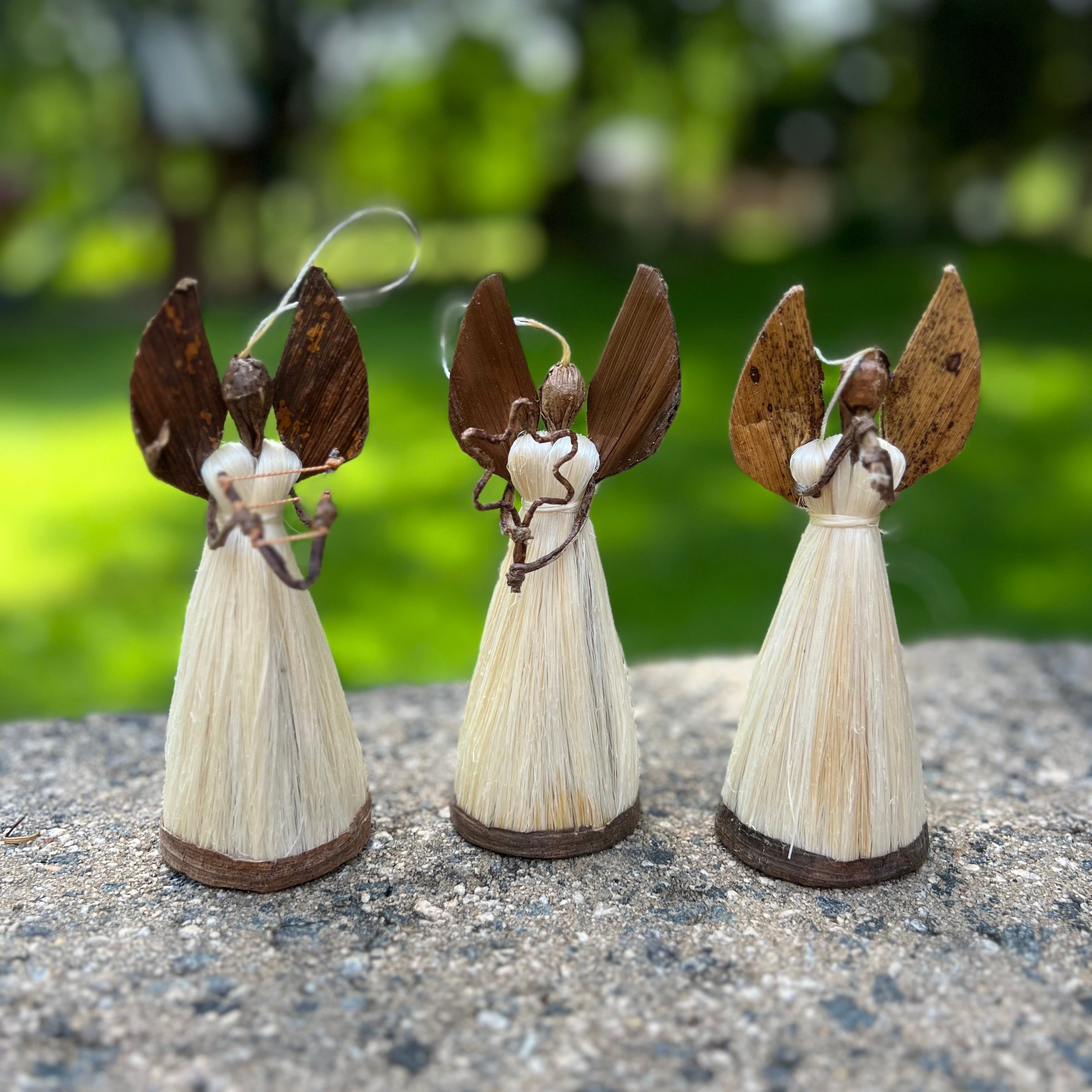 Banana Fiber Angel Ornaments