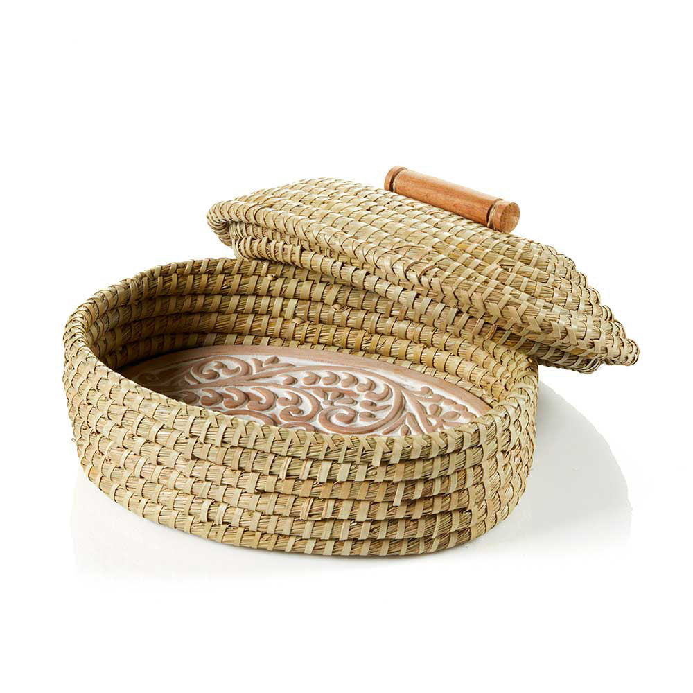 Double Vine Lidded Bread Warmer