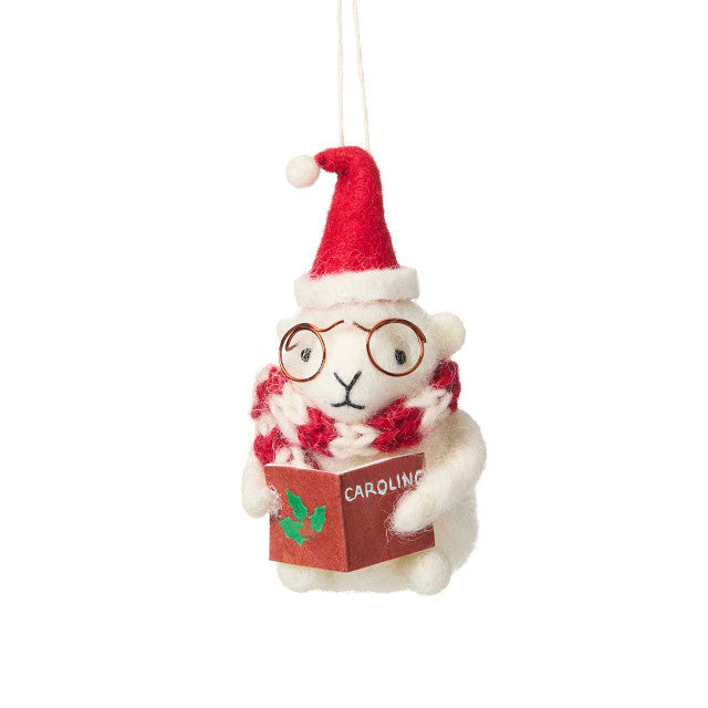 Caroling Fleece Navidad Ornament