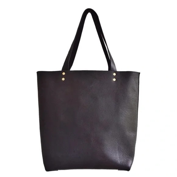 Black Classic Leather Tote