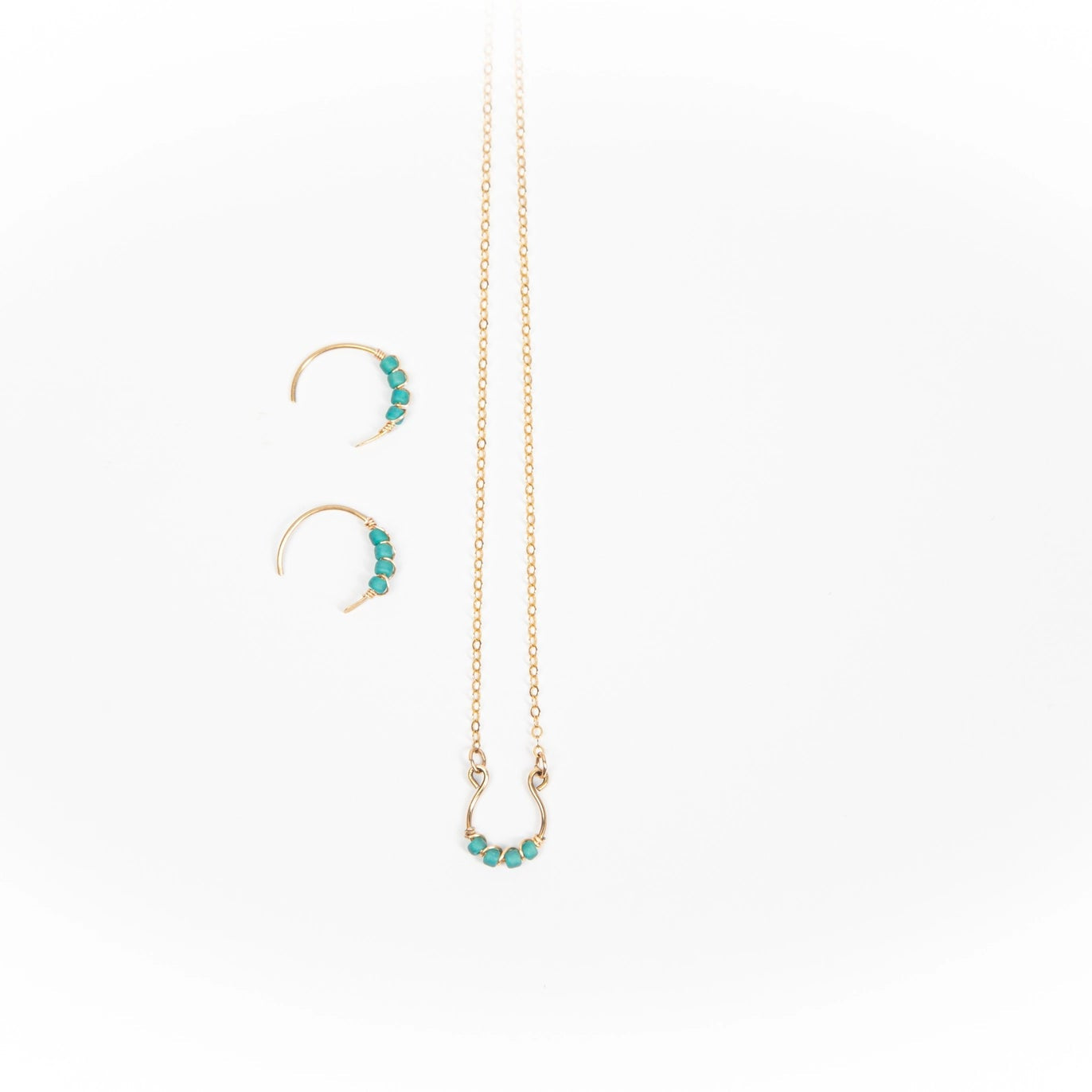 Moab Western Beaded Hoop Earrings (14k Gold Filled)