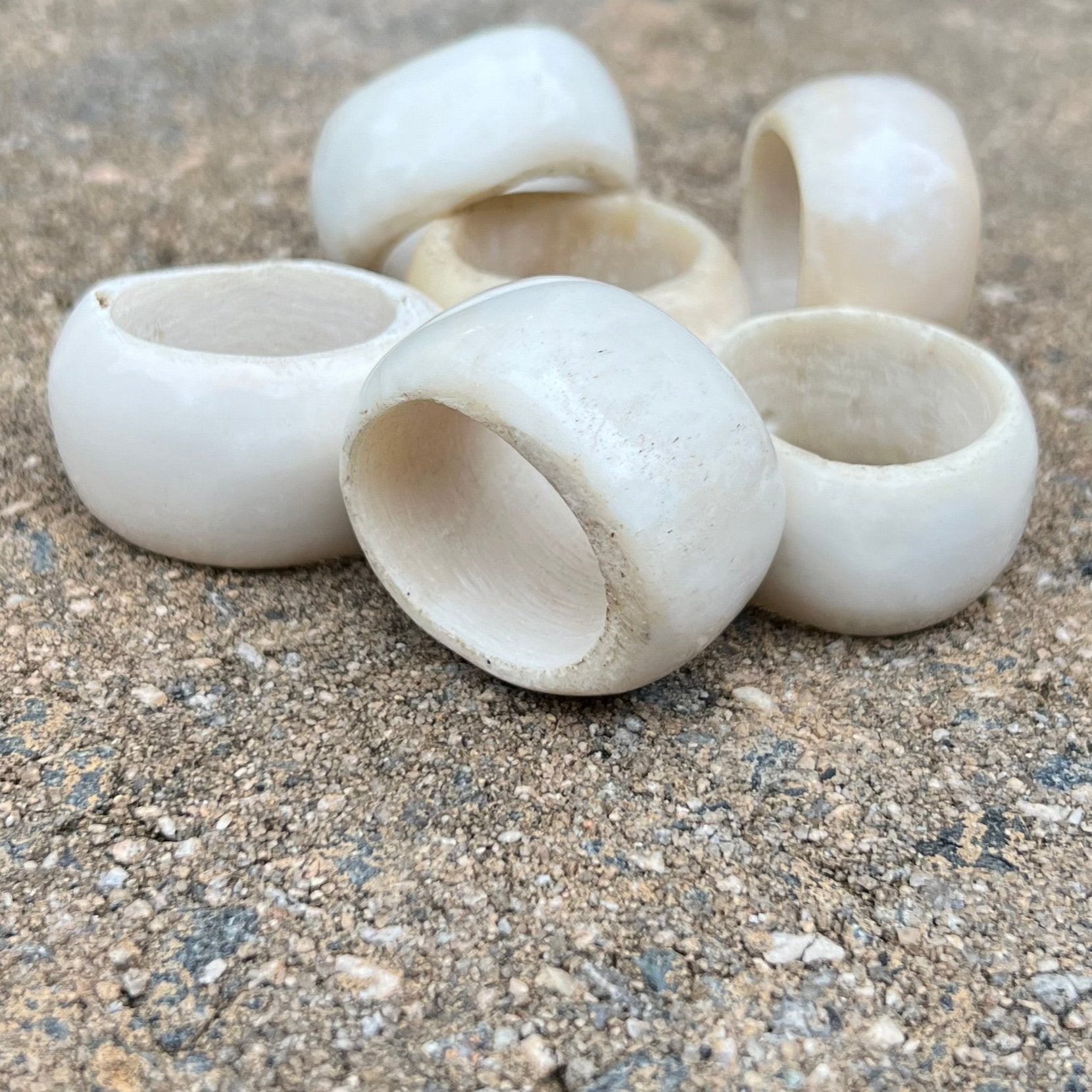 Bone Napkin Ring Set #7