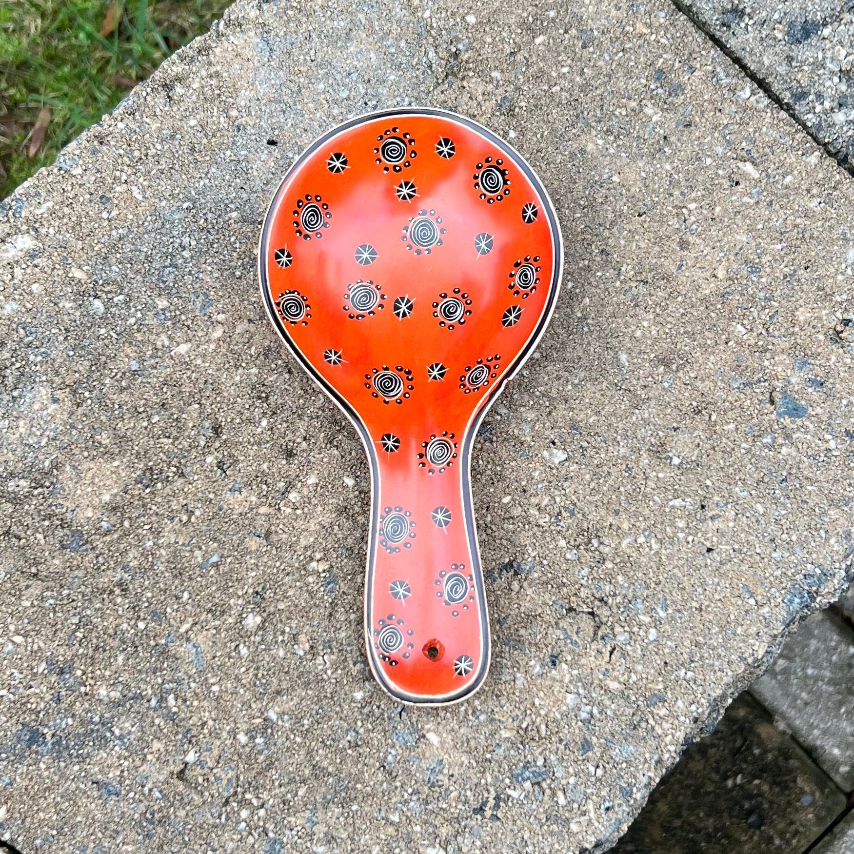 Orange Soapstone Spoon Rest