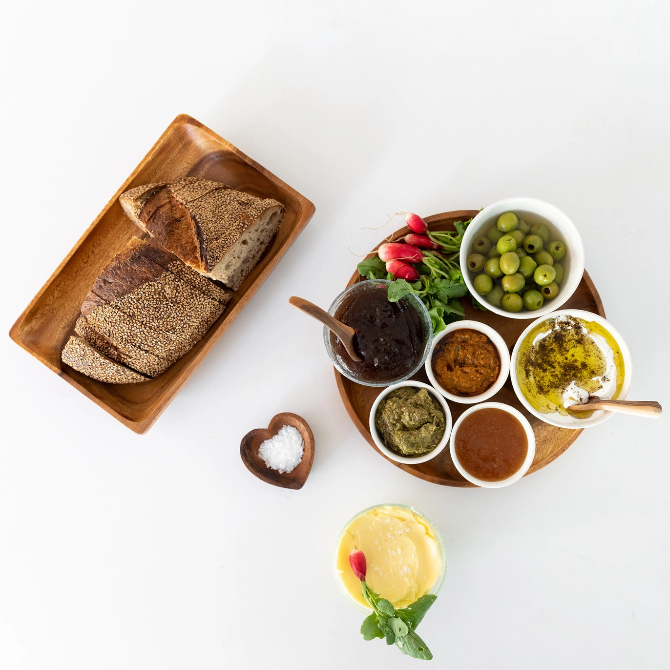 Acacia Wood Rectangular Bowl Tray