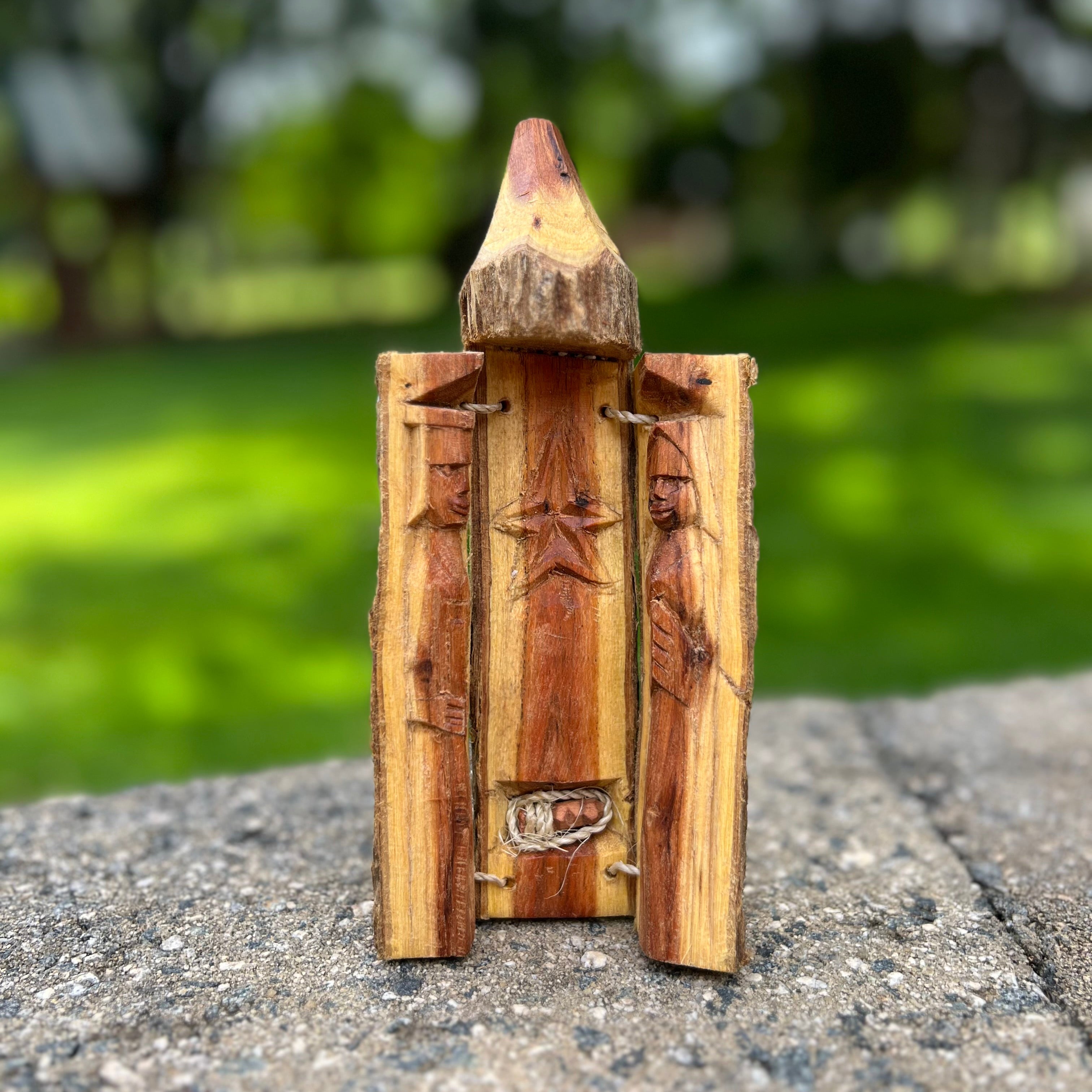 Small Wood Carved Nativity from Kenya