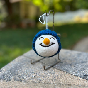 Snowman Felt Ball Ornament