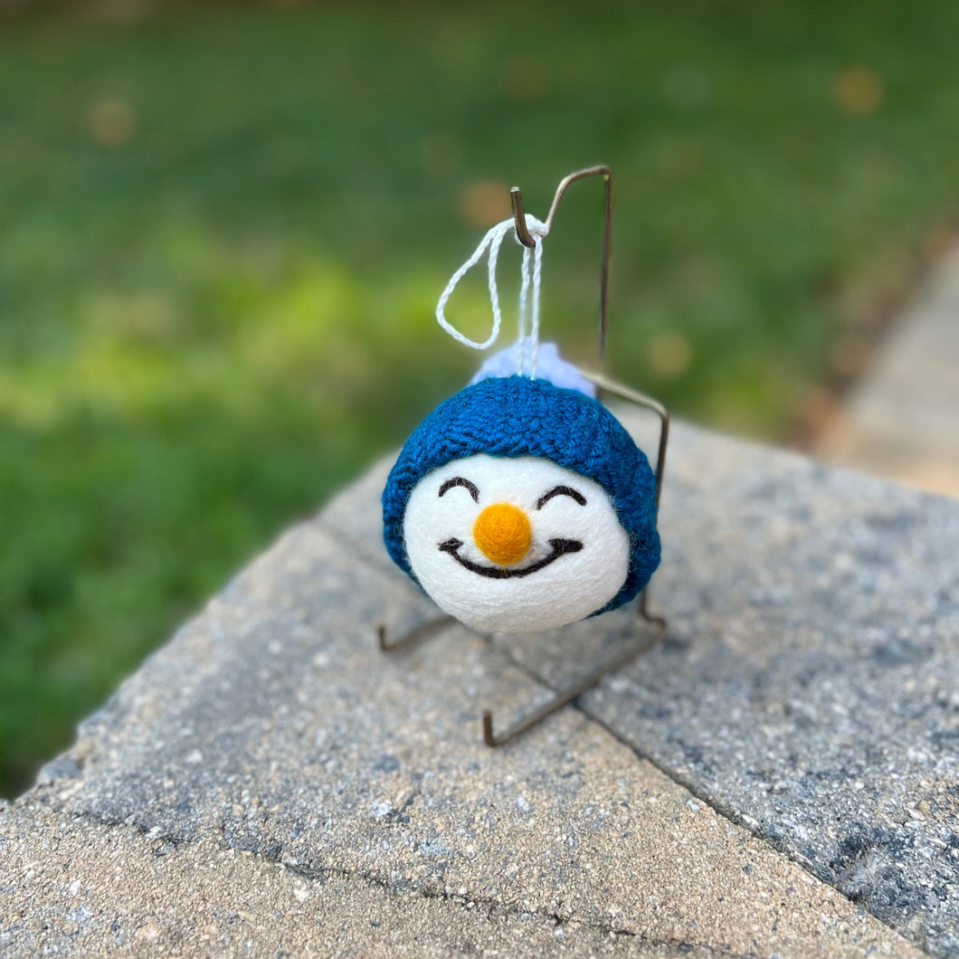 Snowman Felt Ball Ornament