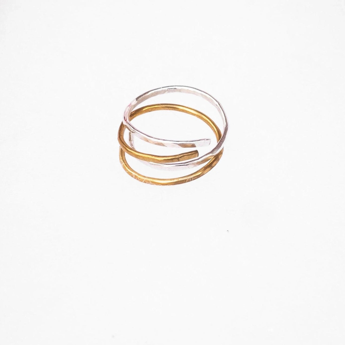 Hand-Hammered Wrap Ring (Brass)