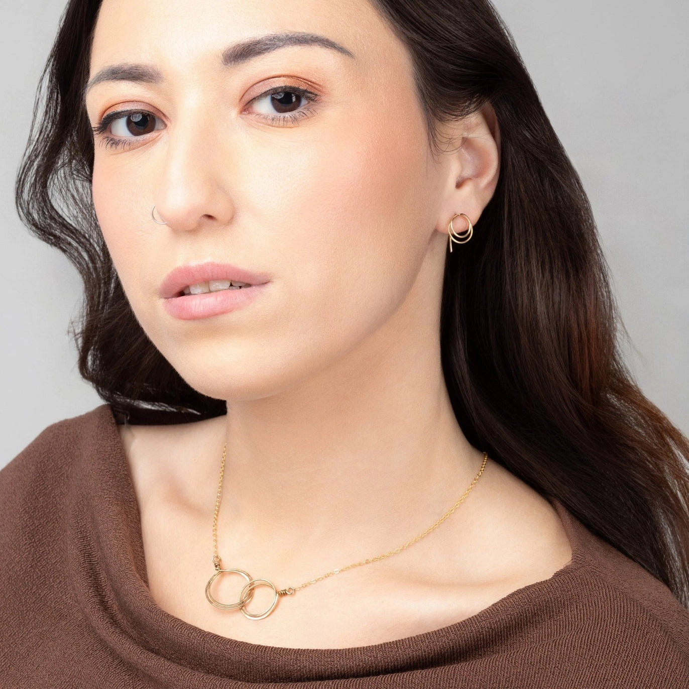 Zomi Open Circle Earrings (14k Gold Filled)