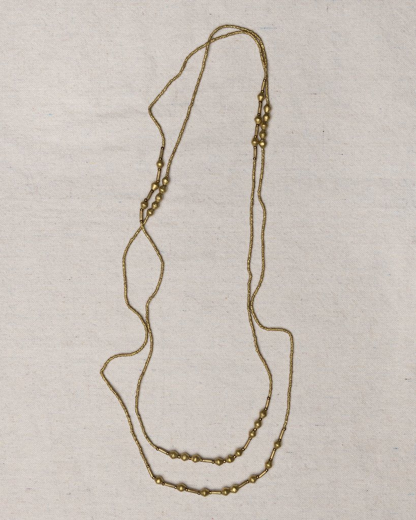 Long Single Strand Artillery Bead Necklace