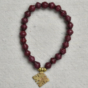 Mini Paper Bracelet with Cross Charm