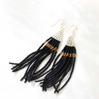 Beaded Tassel Earrings