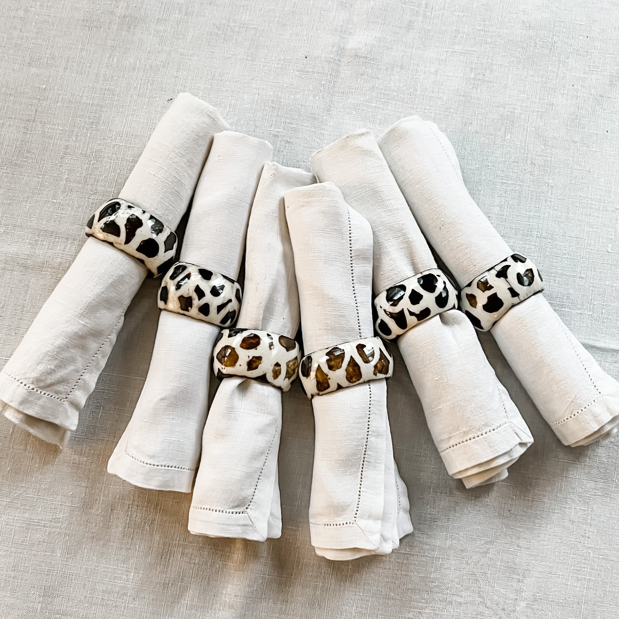 Bone Napkin Ring Set #3