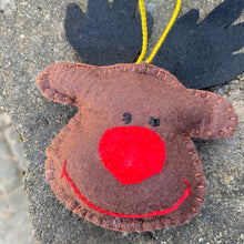 Load image into Gallery viewer, Reindeer Ornament from Uganda
