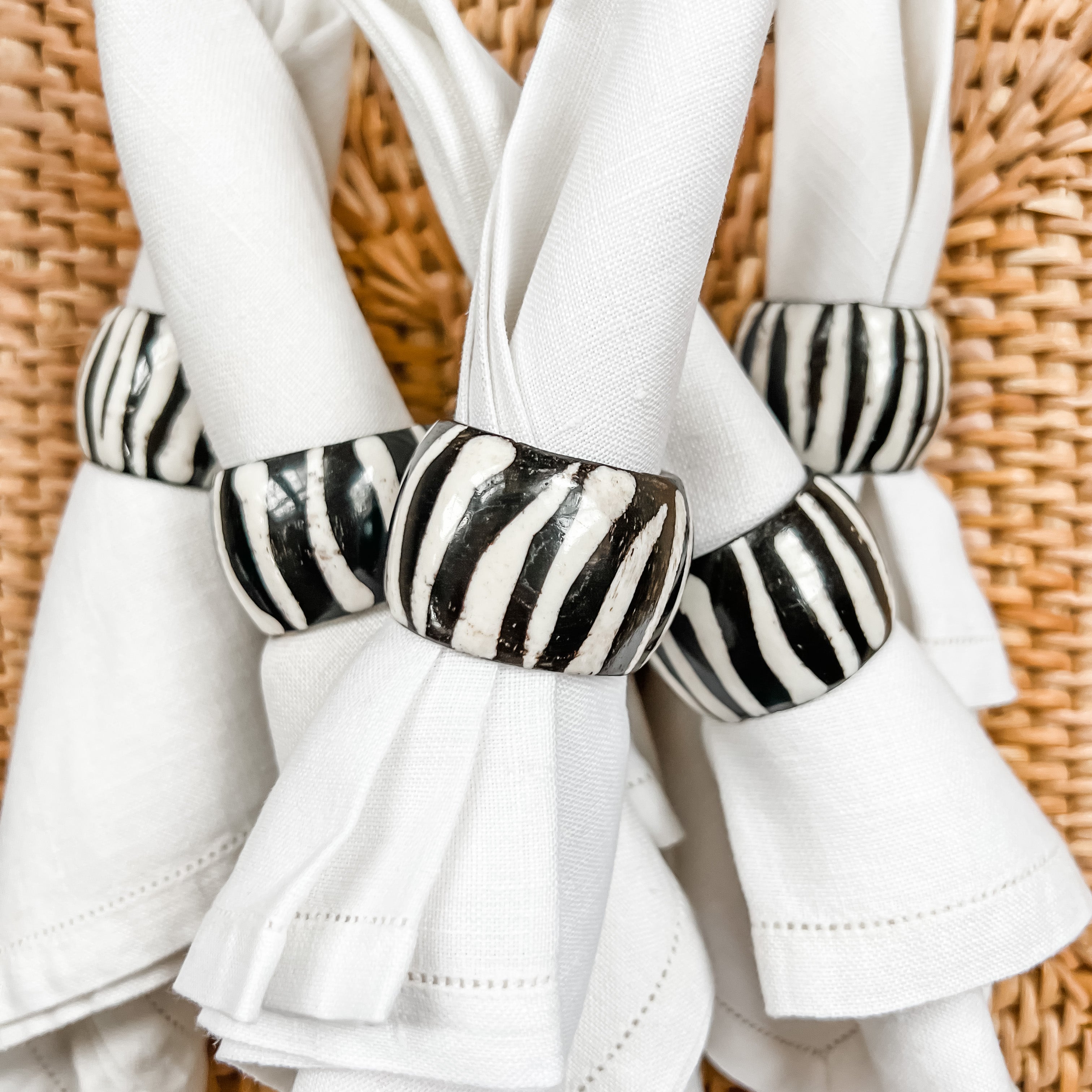 Bone Napkin Ring Set #2